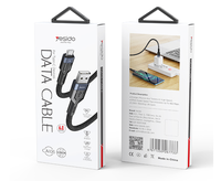 CA106 YESIDO Câble de charge rapide 18W, cordon tressé en nylon de haute qualité, câble de données pour téléphone portable USB vers Type C pour Android IP