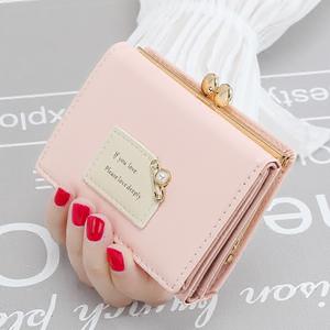Neuankömmling Kleine Kurze Günstige Mini Nette Brieftasche Frauen Schlanke PU Leder Geldbörsen Geldbörse Für Frau Damen Mädchen Stilvolle Geldbörsen - Product Image 2