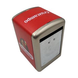 Servilletero de Metal Personalizado <span class=keywords><strong>Cruzcampo</strong></span>, Servilletero Retro de Hierro con Impresión, Portamenús Acrílico - Product Image 2