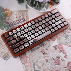 คีย์แคป Retro <span class=keywords><strong>ASA</strong></span> แบบญี่ปุ่น DIY 108/87 ปุ่ม ชุดใสสี่ด้าน โปรไฟล์ต่ำ ใช้ได้กับคีย์บอร์ดทั่วไป วัสดุ PBT - Product Image 2