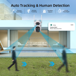 Cámara de Seguridad Inalámbrica Hongnaer ICSee 8MP <span class=keywords><strong>4K</strong></span> WiFi con Alexa y Asistente de Google, <span class=keywords><strong>PTZ</strong></span> 360, Doble Lente para Exteriores, Hogar y Tienda - Product Image 6