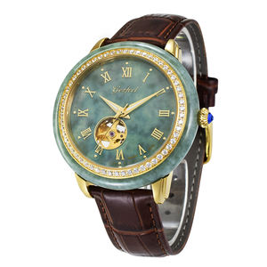 Luxury Stainless Steel Automatic <b>Mechanical</b> <b>Watch</b> Genuine Jade Couple Jam Tangan - Product Image 5
