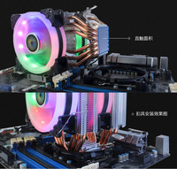 Harga Pabrik Kualitas Tinggi Pendingin CPU Cool Storm LGA 1700/1200 3 Kipas Senyap 1700 1150 1151 1155 Casing Komputer Fluid Bearing RGB