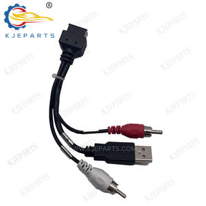 สายเคเบิลอะแดปเตอร์สำหรับ10Pin ในรถไปยังสายสัญญาณข้อมูล USB แบบ2ทางสำหรับผนังที่ยอดเยี่ยม M4เครื่องเล่น CD รถ AUX - Product Image 2