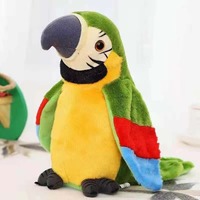 Nouveau jouet en peluche électrique réaliste télécommandé en gros, perroquet qui parle et chante, pour l'apprentissage de la parole des enfants