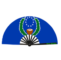 Éventails pliables à la main avec drapeau de Niue, grands éventails pour la danse en ligne, la décoration de mariages en plein air et les fêtes
