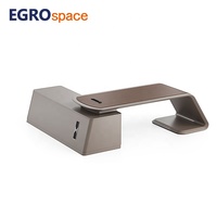EGROspace Meuble de direction de luxe pour bureau, avec table de direction et armoire latérale, finition placage, solution d'aménagement de bureau