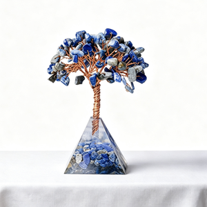 Decoraciones de Árbol de Cristal Natural Exclusivas Transfronterizas, Base de Pirámide de Resina, Fragmentos de Cristal, Árbol del Dinero para el Hogar y la Oficina - Product Image 3