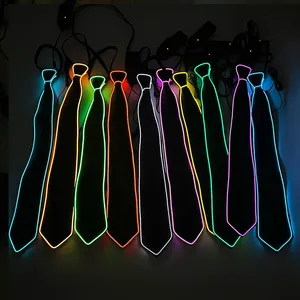 Corbatas con Luces LED Luminosas y Coloridas, Corbata Ajustable con Luces LED Intermitentes para Bar, Fiesta, Espectáculo, Festival, Regalo Divertido - Product Image 2