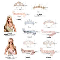 YACHEN Couronne Tiara de Luxe en Alliage et Strass, Accessoire de Cheveux pour Fête d'Anniversaire, Tiare de Reine, Cadeau Très Vendu