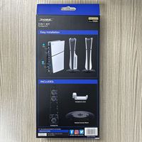 Ventilateur de refroidissement RGB à contrôle de température TP5-3538D pour console PS5 Slim, support vertical pour PS5 Slim + support pour casque