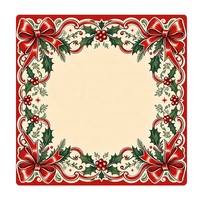 Tapis de Mahjong de Noël à Imprimé Léopard Rose Glamour avec Nœud Arbre de Noël, Tapis de Jeu de Table, Décoration de Fête, Cadeau Étoile Dorée
