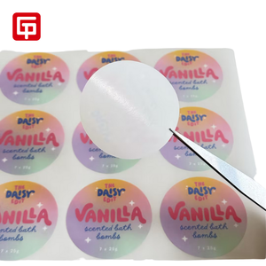 Etiqueta Adhesiva Personalizada con Impresión, Etiqueta de Información de Ingredientes para Bombas de Baño, Etiquetas Impermeables y Resistentes al Aceite - Product Image 4