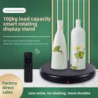 Plateau tournant électrique télécommandé 45 cm avec contrôle de vitesse, capacité 100 kg, pour photographie et présentation