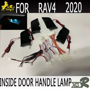 Xgr汽车装饰led门把手灯RAV4 2019 2020 附件里面门把手光