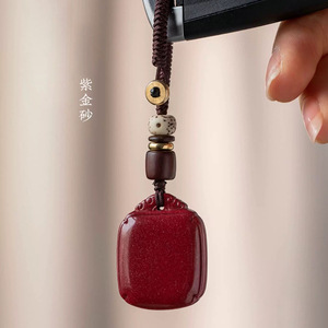 Cinnabar uneventful Xe Điện thoại di động năm nay người đàn ông và phụ nữ mặt dây chuyền là nội dung thấp của lễ rồng Keychain Móc chìa khóa vòng - Product Image 3