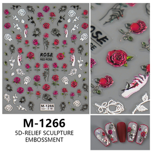 Autocollants pour ongles en relief 5D, autocollants adhésifs pour ongles, décoration pour manucure - Product Image 2