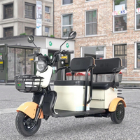 Vélo électrique hybride de nouveau Style pour adultes 48v Tricycle à trois roues moteur central engrenages à 3 vitesses alimentation batterie plomb-acide