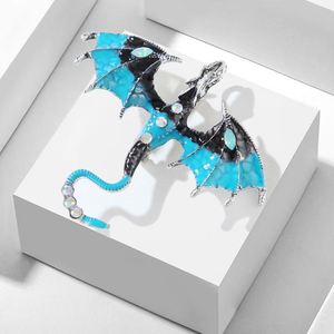 Fashion Enamel Dragon Vintage <b>Brooch</b> Diamond Animal Pin Hot Sale Corsage All-Matching Accessories - Product Image 5