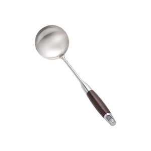 Stainless Steel Kitchen Utensil Set 6 Pieces Wooden Handle Spatula Ladle Spoon Cooking Tool Set Easy To Clean - Product Image 3