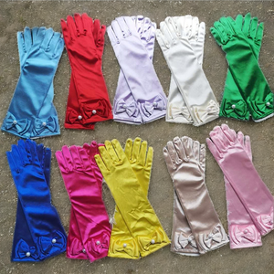 Gants en satin de princesse longueur poignet pour petites filles, déguisement pour tout-petits, fête d'Halloween, cosplay, mariage - Product Image 2