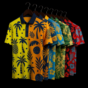 Sublimationメンズカスタムプリントゴルフシャツポロシャツ高品質ゴルフ服アパレルTシャツ - Product Image 1