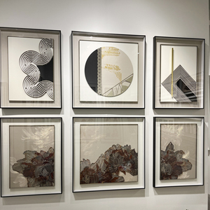 Cuadros Decorativos Metálicos <span class=keywords><strong>de</strong></span> Lujo en 3D, <span class=keywords><strong>Obras</strong></span> <span class=keywords><strong>de</strong></span> <span class=keywords><strong>Arte</strong></span> Contemporáneas para Hoteles, Texturas para Vestíbulos/Suites, Conjunto <span class=keywords><strong>de</strong></span> Decoración <span class=keywords><strong>de</strong></span> Pared <span class=keywords><strong>de</strong></span> Alta Gama - Product Image 2