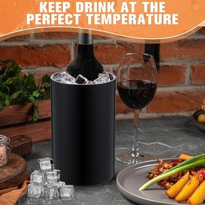 Seau à vin isotherme portable 750 ml pour <span class=keywords><strong>champagne</strong></span> et bouteilles de vin, refroidisseur de boissons en acier inoxydable, accessoires pour <span class=keywords><strong>le</strong></span> vin - Product Image 6