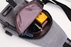 Sac bandoulière personnalisé pour homme, style coréen, sac de poitrine, sac à bandoulière - Product Image 5