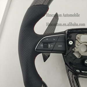Nuevo Volante de Cuero y Fibra de Carbono para Modelos Audi A3 A4 A4L A5 A7L A8 5 7 B9 A6 R8 - Product Image 3