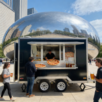 Cuisine mobile sur mesure, chariot de restauration rapide pour hot-dogs, camion de restauration pour café, pizza, friture, et autres plats