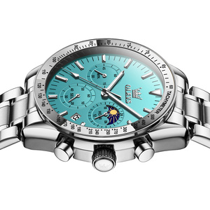 PROMOTION EXCEPTIONNELLE Montre Homme de Luxe Bleue Professionnelle Étanche Lumineuse en Acier Inoxydable à Quartz Analogique - Product Image 5