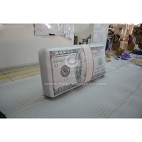 Usine directe taille personnalisée 2.3m décoration extérieure modèle d'argent modèle de dollar gonflable