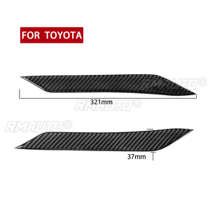 2 ชิ้นคาร์บอนไฟเบอร์ไฟหน้ารถคิ้วฝาครอบตกแต่งสำหรับโตโยต้า ไรซ์ 2004-2009 สติ๊กเกอร์ติดรถยนต์ฝาครอบตกแต่งคิ้ว - Product Image 3