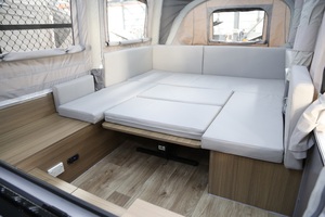 <span class=keywords><strong>Remorque</strong></span> <span class=keywords><strong>de</strong></span> camping pliable avec tente extensible, cuisine extérieure, espace <span class=keywords><strong>de</strong></span> couchage, durable et légère <span class=keywords><strong>pour</strong></span> le camping, les voyages et les aventures - Product Image 2