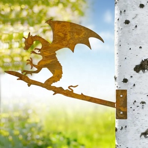 12.5 cm High Barrier Weathering Steel Garden Edge Knife Edge <b>Outdoor</b> Garden Decoration Lawn Border Ornament Garden Down Caterpil - Product Image 3