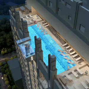 สระว่ายน้ำโปร่งใสหรูหราพร้อมผนังอะคริลิคใส/พื้นอะคริลิคสระว่ายน้ำ - Product Image 4