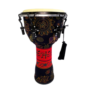 8 "/ 10"/12 "tambour africain en bois de taille compacte <span class=keywords><strong>Djembe</strong></span> Bongo tambour à main Percussion Instrument de musique avec motif coloré - Product Image 4