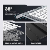 Clavier sans fil mini transparent double modèle OEM neuf pour tablette iPad ordinateur