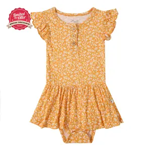 2024 New Design China Manufacturer Baby Clothes Bodysuit And Girl Twirl Dress Baby Dress With Soft Bamboo Material