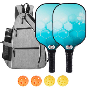 Ensemble de raquettes de pickleball, 2 raquettes, 4 balles, sac en nylon, équipement de divertissement approuvé par l'USAPA - Product Image 5