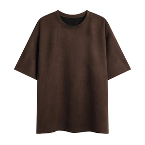 Custom logo Oversize <strong>Suede</strong> Fabric T <strong>Shirt</strong> Multic Color 220gsm Print Plain Wholesale Street Wear Washed t <strong>Shirt</strong> for Men - Product Image 4