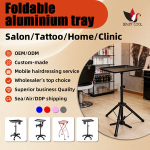 Chariot de Salon de Coiffure et Spa, Plateau en Aluminium Pliable, Design Stable pour <span class=keywords><strong>Tatouage</strong></span> - Product Image 2