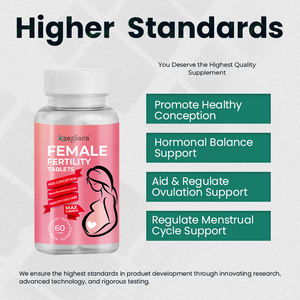 Ingrédients naturels Suppléments vitaminiques prénataux pour l'ovulation, la conception et l'équilibre hormonal Comprimés de soutien pour la fertilité féminine - Product Image 4