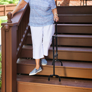 Bastón para Subir Escaleras Personalizado para Personas Mayores, Altura Ajustable, Soporte para Caminar, Ayuda para Subir y Bajar Escaleras de Forma Segura, Color Negro, Rehabilitación - Product Image 2