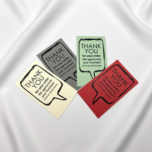 <span class=keywords><strong>Tarjetas</strong></span> de Papel Coloridas con Logotipo UV Personalizado, Impresas con 'Gracias por su Pedido', para Inserciones en Paquetes de Pequeñas Empresas, Comentarios y Agradecimientos - Product Image 3