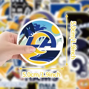 חם מכירה לוס אנג 'לס אילי 50pcs עמיד למים מדבקות pvc set מדפי ויניל צוות כדורגל מדבקות לוגו קבוצת כדורגל - Product Image 1