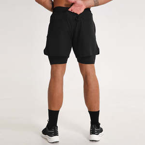 شورت رياضي رجالي غير رسمي 2 في 1 سريع الجفاف رياضي جديد جيد التهوية ملابس رياضية - Product Image 4