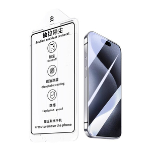 Heybingo 0.33mm protecteur d'écran en verre trempé Transparent pour iPhone 16 15 Pro Max installation Simple anti-rayures HD clair - Product Image 2