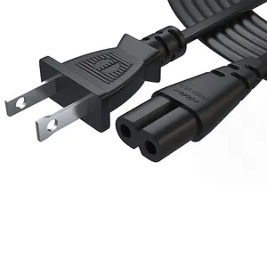 Hoge Kwaliteit 120V Ons 2 Prong Ac Laptop Power Cord Black Figuur 8 Verlengsnoer